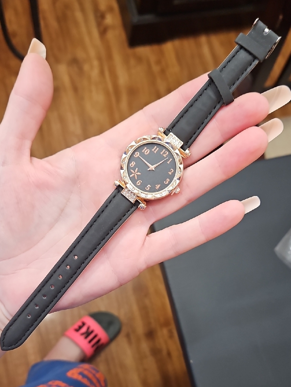Classic Black and Rose Gold Women's Watch